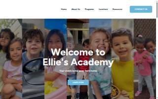 Ellie's Academy website