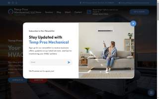 Temp Pros Mechanical, LLC website