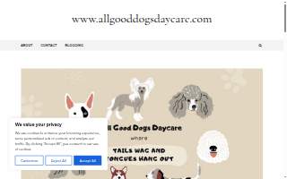 All Good Dogs Daycare website
