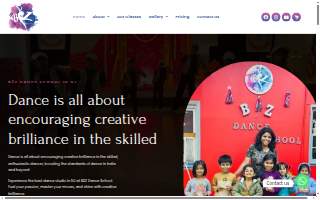 B2Z Dance School website