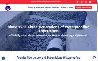 Basement Waterproofing Solutions website