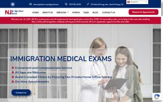 NJ Immigration Exam Doctor website