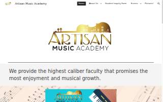 Artisan Music Academy website