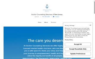 Anchor Counseling Services of New Jersey website