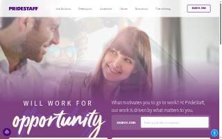 PrideStaff website