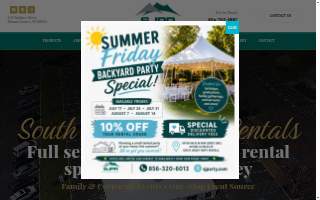 South Jersey Party Rentals website