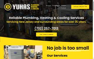 Yuhas Plumbing & Heating website
