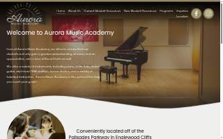 Aurora Music Academy website