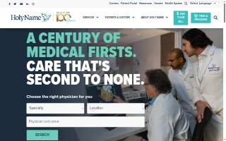 Holy Name Emergency Department website