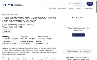 HMH - Obstetrics and Gynecology - Eatontown - Healthy Woman website