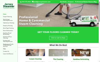 Jersey Steamer Cleaning Services of Tinton Falls website