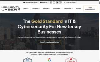 Monmouth Cyber | Managed IT Services & IT Support Company of Tinton Falls website