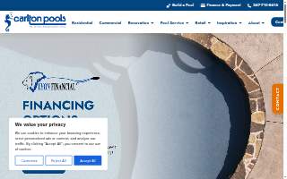 Carlton Pools of Toms River website