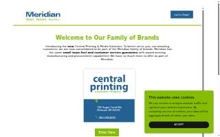 Central Printing website