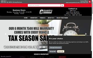 Country Motors website