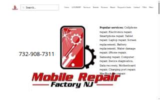 The Mobile Repair Factory NJ of Ocean website