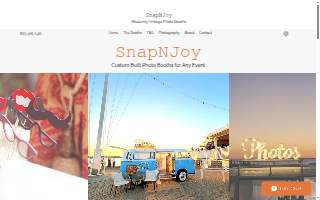 SnapNJoy Vintage Photo Booth Camper website
