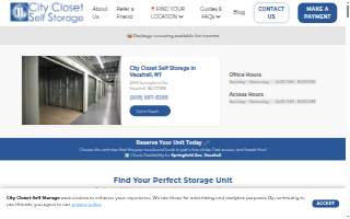 City Closet Self Storage of Union website