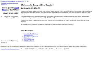 Competitive Courier Service website