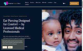 Medical Ear Piercing Clinics website