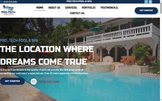 Pro-Tech Pool & Spa website