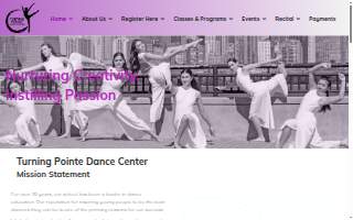 Turning Pointe Dance Center website
