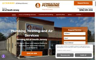 Homestead Plumbing & Heating, Inc. website