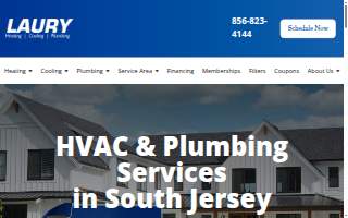 Laury Heating Cooling & Plumbing website