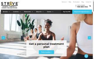 Strive Physical Therapy of Vineland website