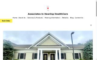 Associates in Hearing HealthCare website