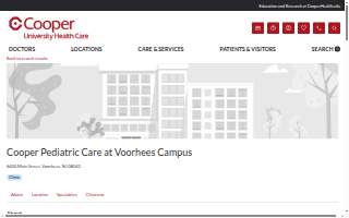 Cooper Pediatric Care at Voorhees website