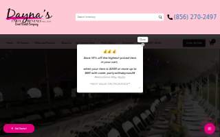 Daynas Party Rentals website