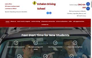 Echelon Driving School website