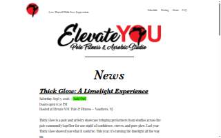 Elevate YOU Pole Fitness and Aerobic Studio website