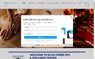 Blue Amber Spa and Wellness Center website