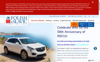 Polish & Slavic Federal Credit Union website