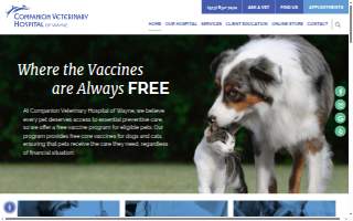 Companion Veterinary Hospital of Wayne website