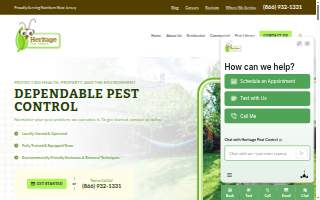 Heritage Pest Control website