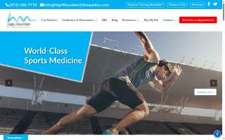 High Mountain Orthopedics website