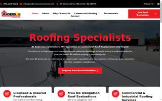Anderson Contractors website