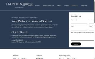 Haydenrock Financial website