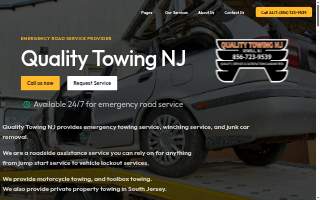 Quality Towing NJ of West Deptford website