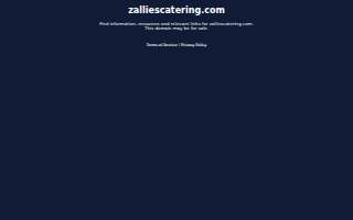 Zallie's Catering website