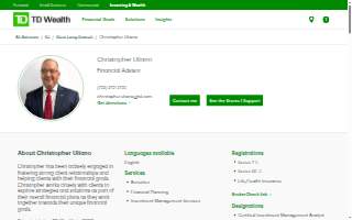 Christopher Uliano - TD Wealth Financial Advisor website