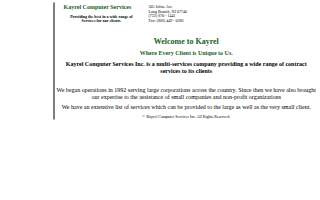 Kayrel Computer Services Inc of West Long Branch website