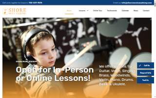 Shore Music Academy website