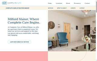 Complete Care at Milford Manor website