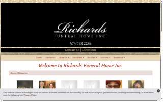 Richards Funeral Home Inc website