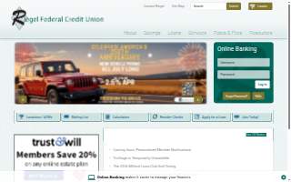 Riegel Federal Credit Union website