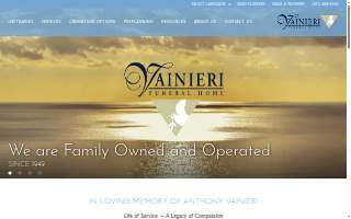 Vainieri Funeral Home of West New York website